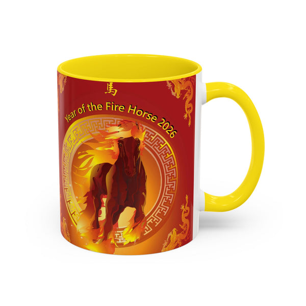 Year of the Fire Horse Coffee Mug – 2026 Chinese Zodiac Accent Mug