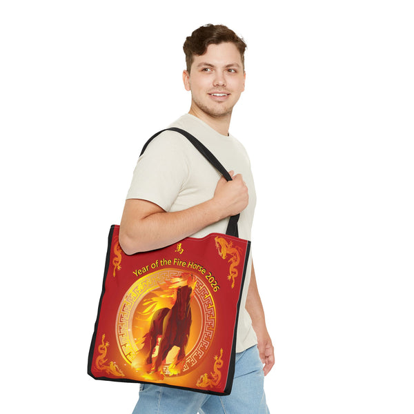 Fire Horse Year Tote Bag – 2026 Lunar New Year Zodiac Tote