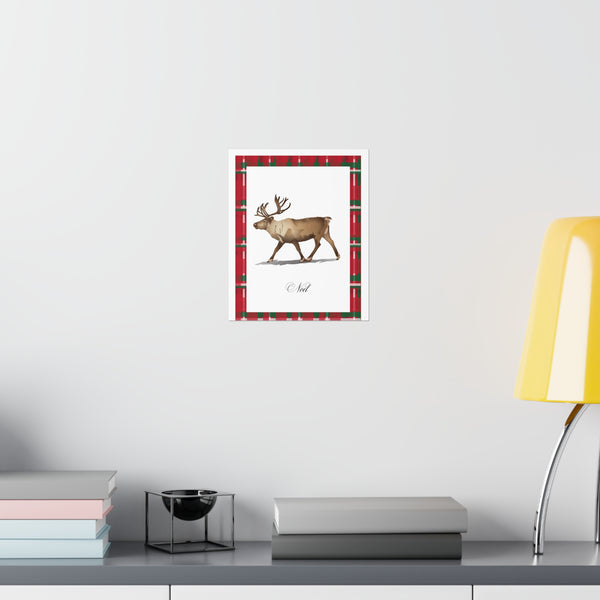 Noel Reindeer Premium Matte vertical posters