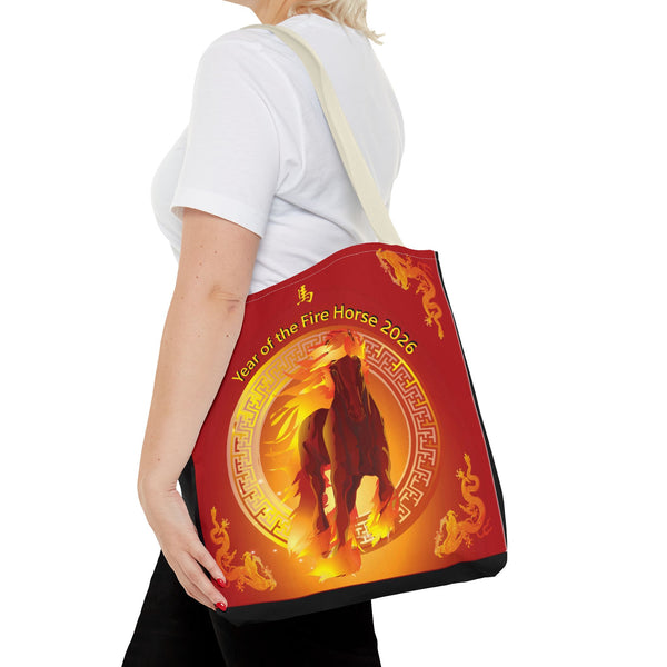 Fire Horse Year Tote Bag – 2026 Lunar New Year Zodiac Tote
