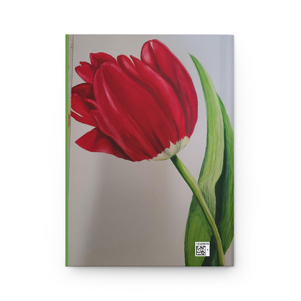 Red Tulip Hardcover Journal Matte