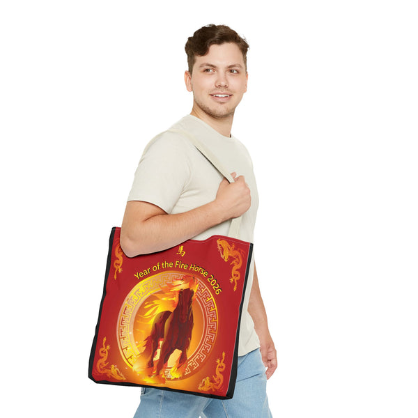 Fire Horse Year Tote Bag – 2026 Lunar New Year Zodiac Tote