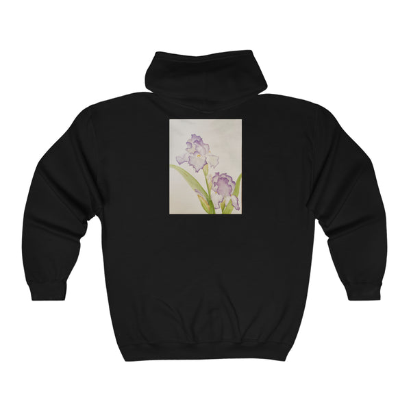 Purple Iris Unisex Heavy Blend™ Full Zip Hooded Sweatshirt