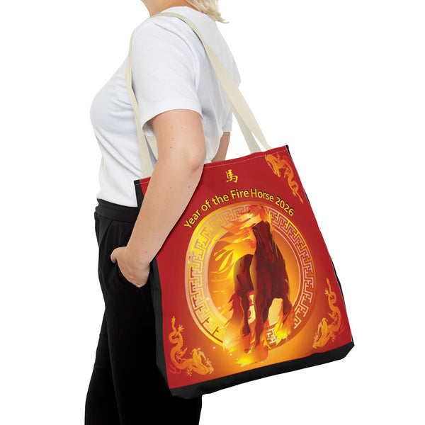 Fire Horse Year Tote Bag – 2026 Lunar New Year Zodiac Tote