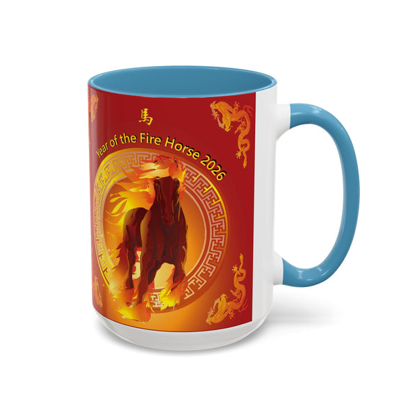 Year of the Fire Horse Coffee Mug – 2026 Chinese Zodiac Accent Mug