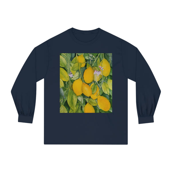 Watercolor Lemons Unisex Classic Long Sleeve T-Shirt
