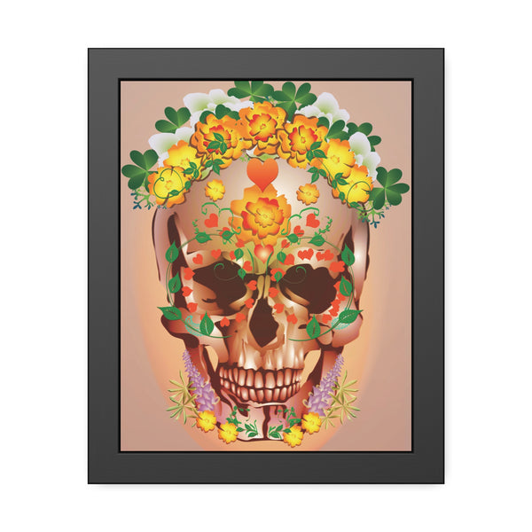 Dia de Muertos with Marigolds Framed Paper Posters