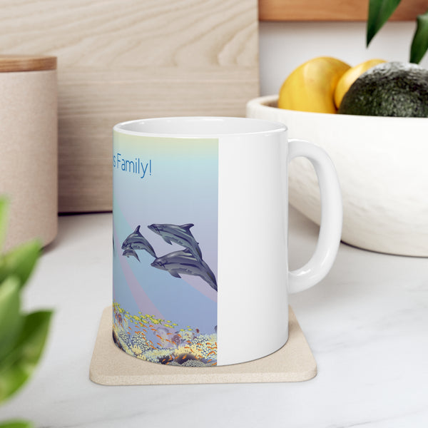 Dolphin Family Ceramic Mug 11oz