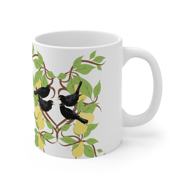Four Colly Birds Christmas Ceramic Mug 11oz