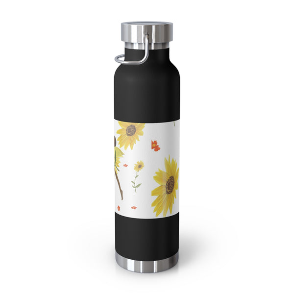 Sunflower Faerie Copper Vacuum Insulated Bottle, 22oz