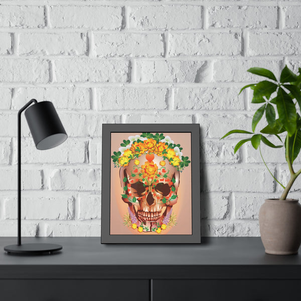 Dia de Muertos with Marigolds Framed Paper Posters