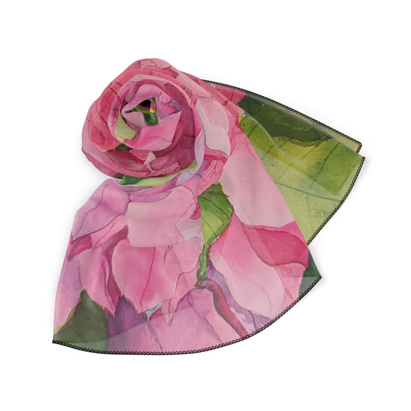 Pink Bougainvillea Poly Scarf