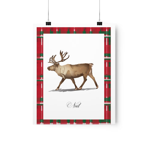 Noel Reindeer Premium Matte vertical posters