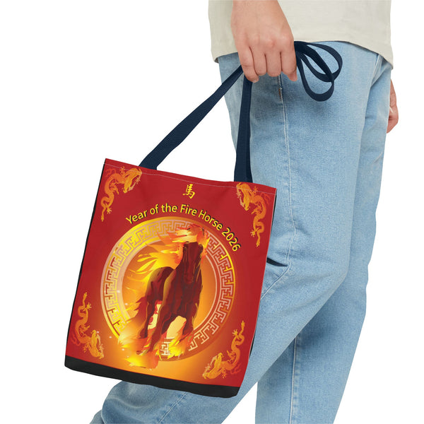 Fire Horse Year Tote Bag – 2026 Lunar New Year Zodiac Tote