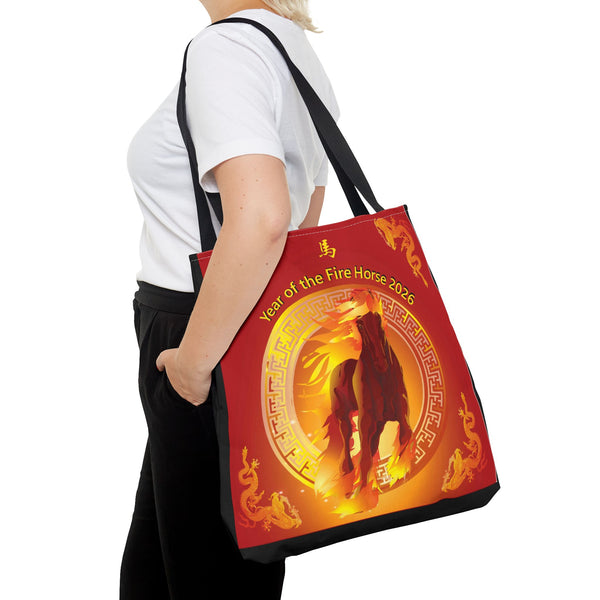 Fire Horse Year Tote Bag – 2026 Lunar New Year Zodiac Tote