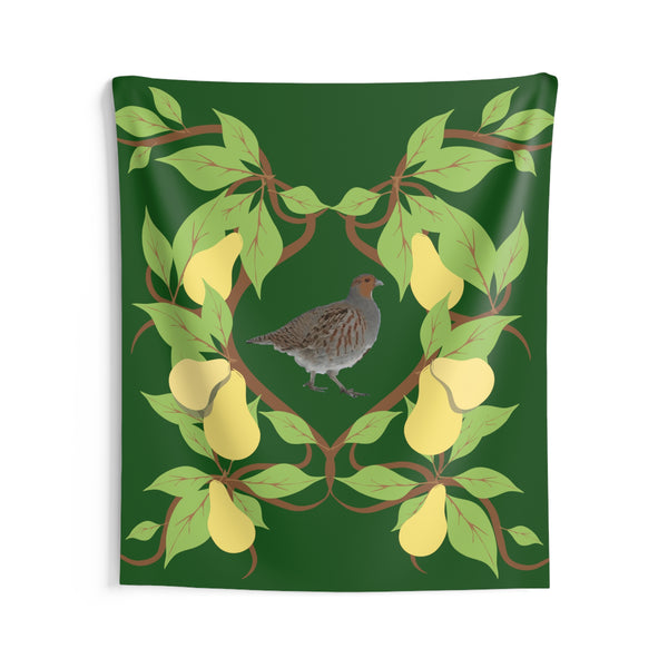 Partridge in a Pear Tree Indoor Wall Tapestries