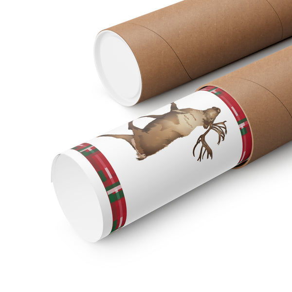 Noel Reindeer Premium Matte vertical posters